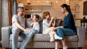 Happy family tenants