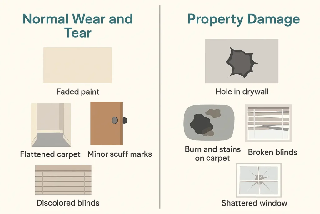 Normal wear and tear vs. property damage