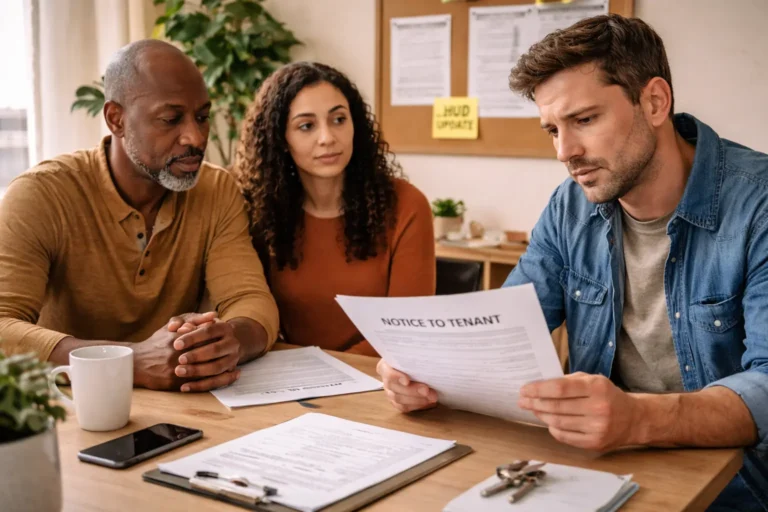 Landlord reviewing Washington State eviction notice requirements 2026 HUD rule change